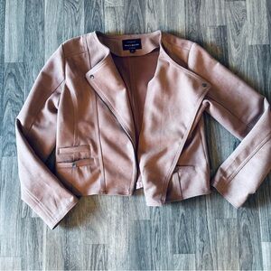 Women’s dusty pink Swede jacket. Size large